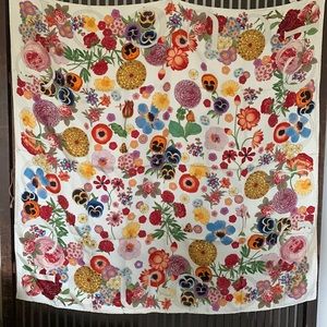 Authentic Gucci silk floral scarf